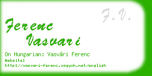 ferenc vasvari business card